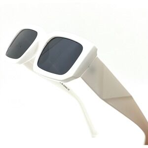 White Square Frame Sunglasses Retro Fashion Trendy Sun Glasses Festival‎ Lentes